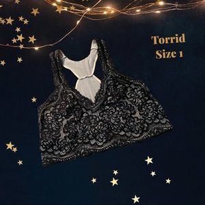 Torrid Black Racerback Bralette size 1